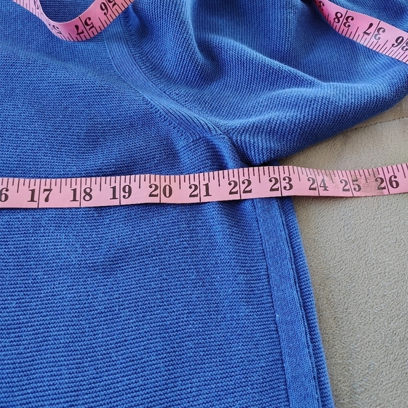 Talbot's Crew Neck Blue Tunic Top Knit Sweater XL - Picture 8 of 9